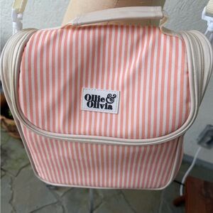 Ollie & Olivia Tangerine Stripe Cooler Lunch Bag